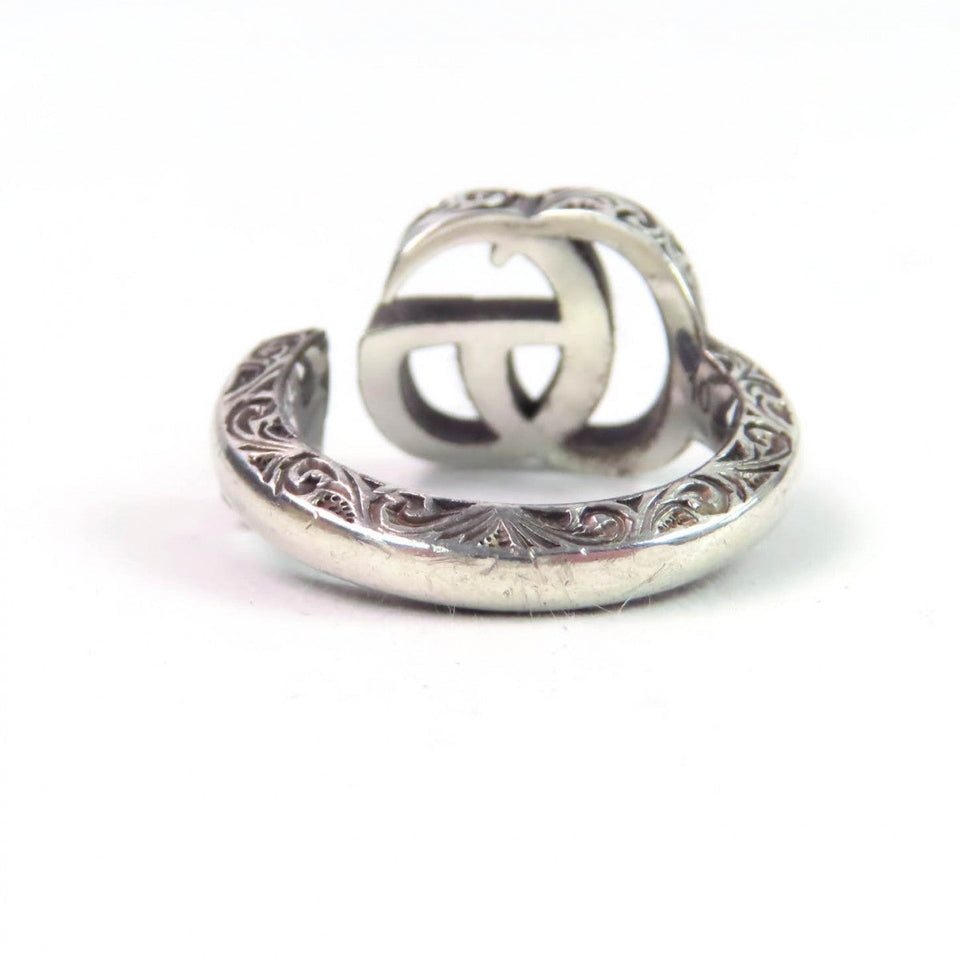 Gucci Ring 627760 Mainï¿½FAG925 Silver Double G key motif ring Women 10