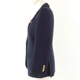 Gucci tailored jacket 610946 Main: 97% rayon, Main: 3% polyurethane, Part: 69% acetate, Part: 19% cotton, Part: 8% polyester Navy Women 36