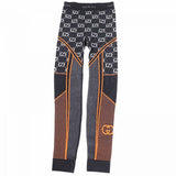 Gucci Pants 689203 Main: 95% nylon, 5% polyurethane Black White Neon Orange Women S