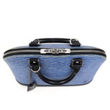 Louis Vuitton Alma PM Epi Denim Leather Handbag Boston Bag Blue