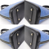 Louis Vuitton Alma PM Epi Denim Leather Handbag Boston Bag Blue