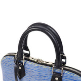 Louis Vuitton Alma PM Epi Denim Leather Handbag Boston Bag Blue