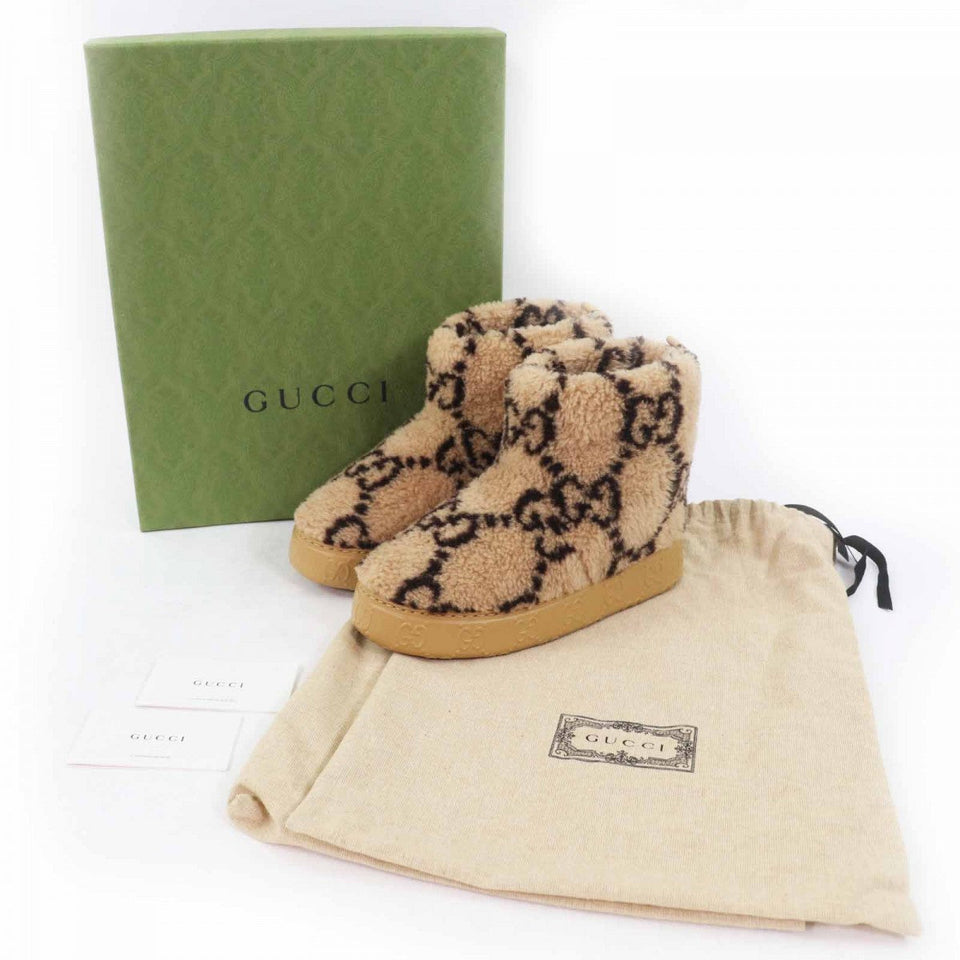 Gucci Ankle boots 762178 Main: Boa Beige brown Women 34.5