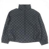 Gucci Blouson 770276 Main: 100% polyester, Main: 100% cotton, Main: 73% cotton, Main: 27% polyamide (nylon), Part: cowhide black GG Ripstop Nylon Reversible mens 50