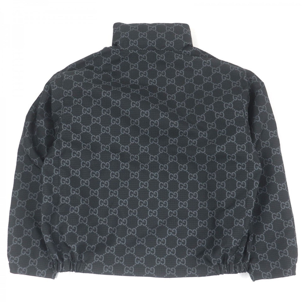 Gucci Blouson 770276 Main: 100% polyester, Main: 100% cotton, Main: 73% cotton, Main: 27% polyamide (nylon), Part: cowhide black GG Ripstop Nylon Reversible mens 50