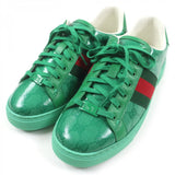 Gucci Low cut sneakers 760775 Main: Leather green Webline Sherryline GG Crystal ACE mens 6.5