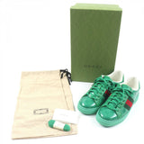 Gucci Low cut sneakers 760775 Main: Leather green Webline Sherryline GG Crystal ACE mens 6.5