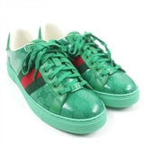 Gucci Low cut sneakers 760775 Main: Leather green Webline Sherryline GG Crystal ACE mens 6.5