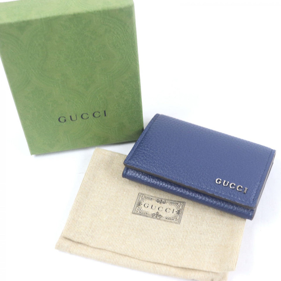 Gucci name card holder 771152 Main: Leather blue mens