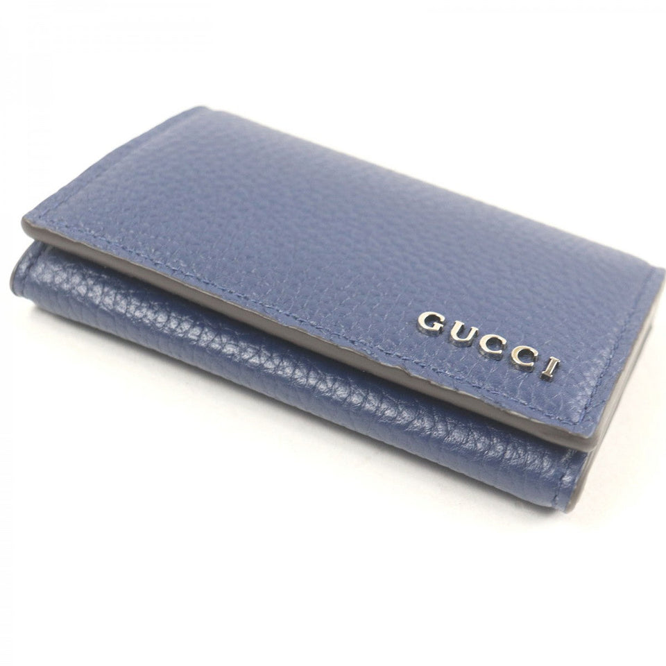 Gucci name card holder 771152 Main: Leather blue mens