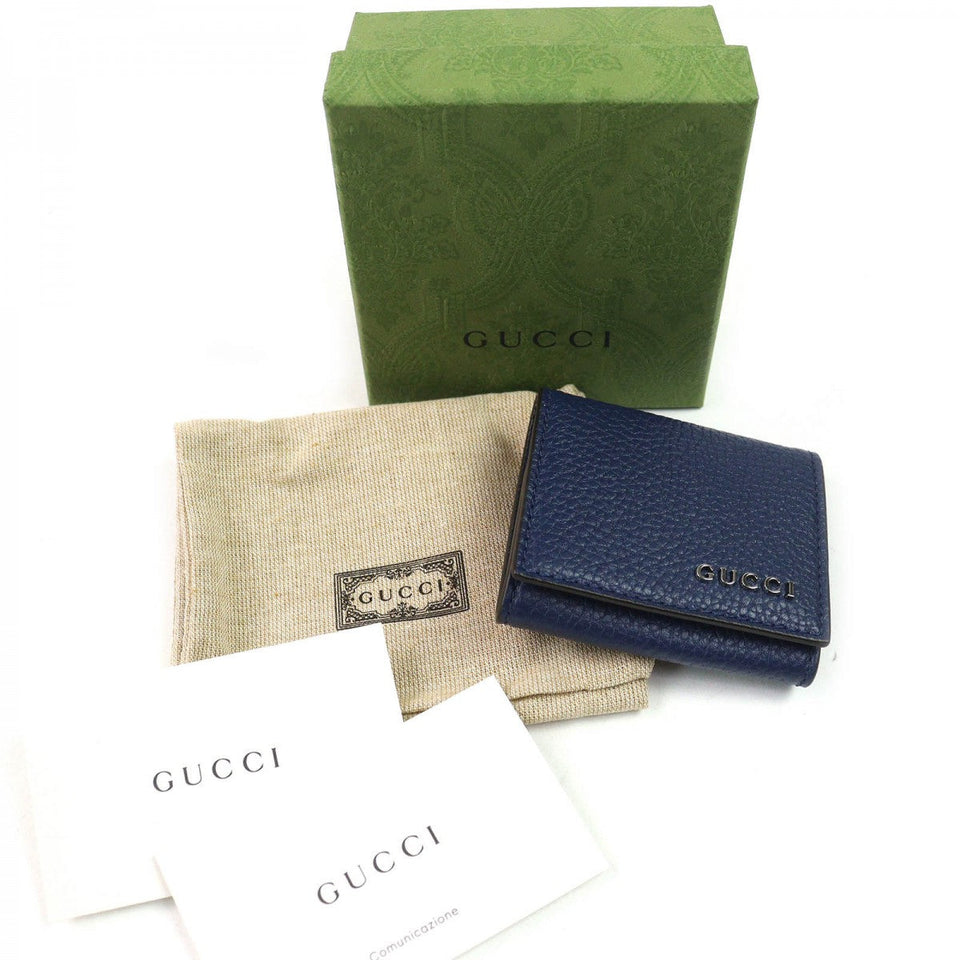 Gucci Coin case 771160 Main: Leather Navy mens