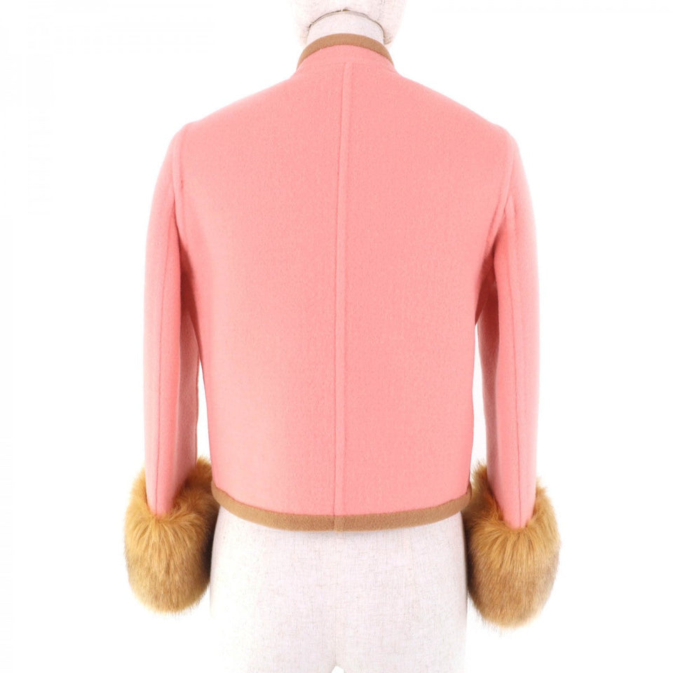 Gucci Jacket 602771 Outer: 100% wool, Part: 100% acrylic, Lining: 100% polyester Pink brown Women 38