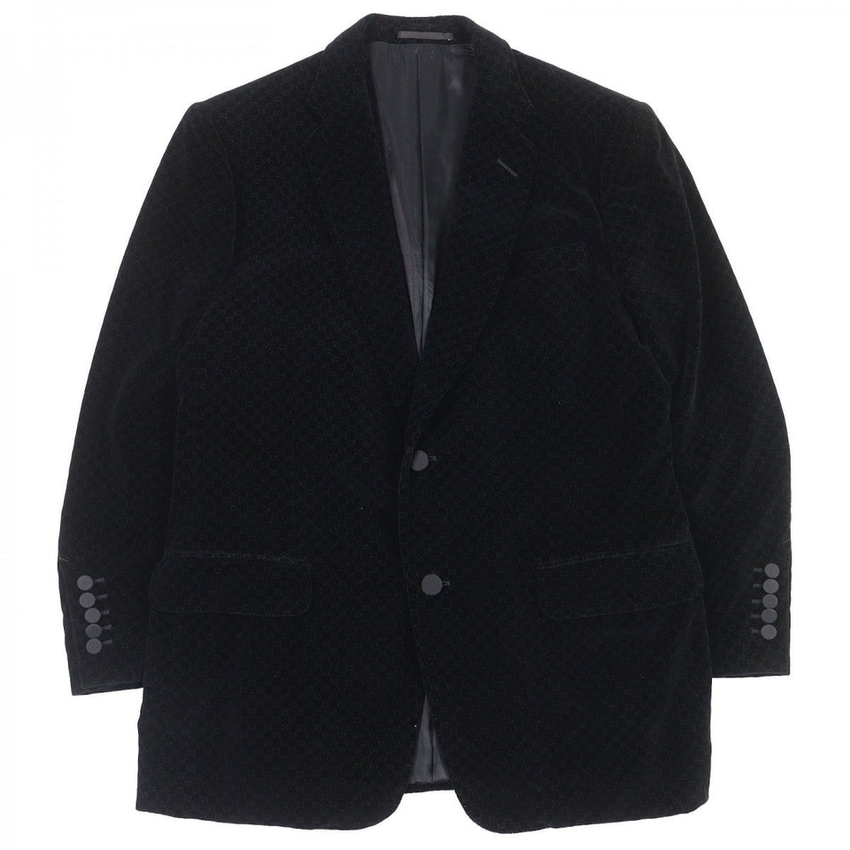 Gucci tailored jacket Outer material: 76% cotton, Outer material: 24% silk, Lining: 100% cupra black mens 52