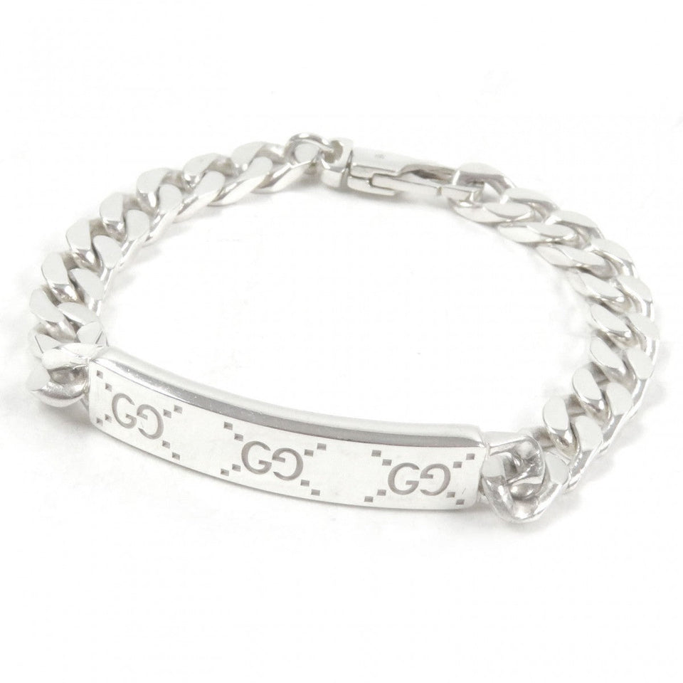 Gucci bracelet 814851 Mainï¿½FAG925 Silver With signature GG tag mens 16