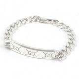 Gucci bracelet 814851 Mainï¿½FAG925 Silver With signature GG tag mens 16