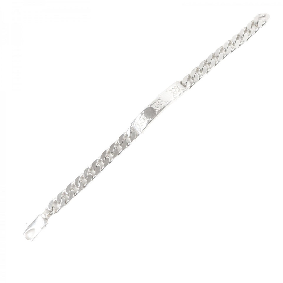 Gucci bracelet 814851 Mainï¿½FAG925 Silver With signature GG tag mens 16