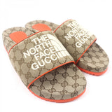 Gucci Sandals 679904 Main: GG canvas, part: leather Brown orange mens 10