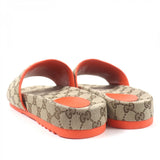 Gucci Sandals 679904 Main: GG canvas, part: leather Brown orange mens 10