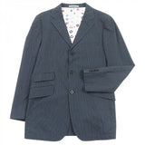 Burberry BLACK LABEL tailored jacket BME62-209-29 Outer: 93% cotton, Outer: 4% polyurethane, Outer: 3% polyester, Lining: polyester, Sleeve lining: cupra Navy Stripe Pattern mens M