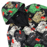 Gucci Down jacket 526428 Outer: 100% nylon, Part: 100% nylon, Part: 100% cotton, Filling: 90% down, Filling: 10% feather Multicolor All-over Pattern PANTHER DOWN JACKET mens 46