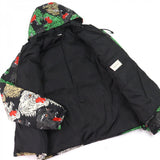 Gucci Down jacket 526428 Outer: 100% nylon, Part: 100% nylon, Part: 100% cotton, Filling: 90% down, Filling: 10% feather Multicolor All-over Pattern PANTHER DOWN JACKET mens 46