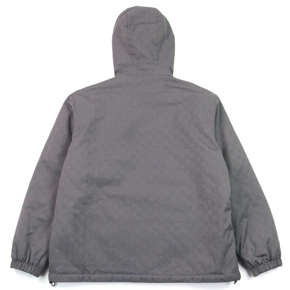 Gucci Jacket 795697 Outer: 100% composite fiber, Outer: 58% polyester, Outer: 42% cotton, Lining: 100% cotton, Filling: 100% polyester Gray purple mens 48