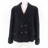Gucci Jacket 643287 Main: 85% wool, Main: 15% nylon, Part: 80% polyester, Part: 20% polyester, Lining: 100% rayon black Women 40