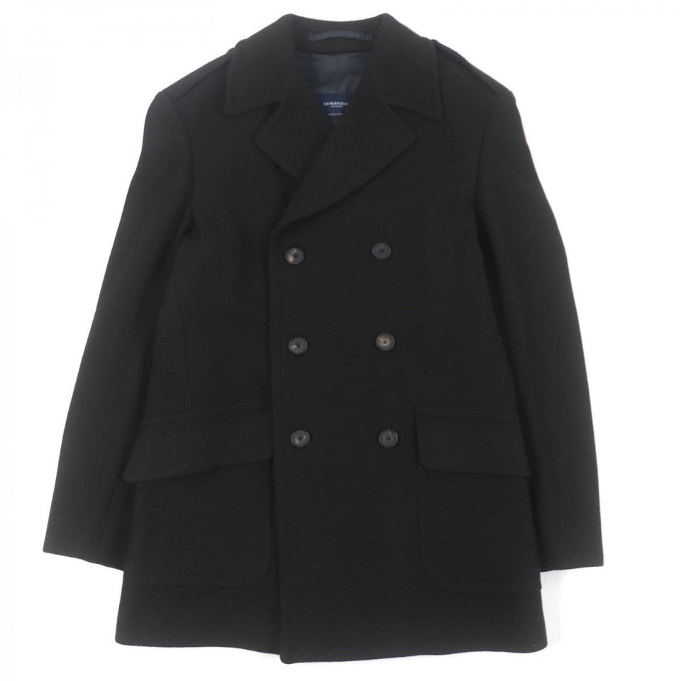 Burberry LONDON Double chester coat Outer: 100% wool, Lining: rayon Dark brown mens 50