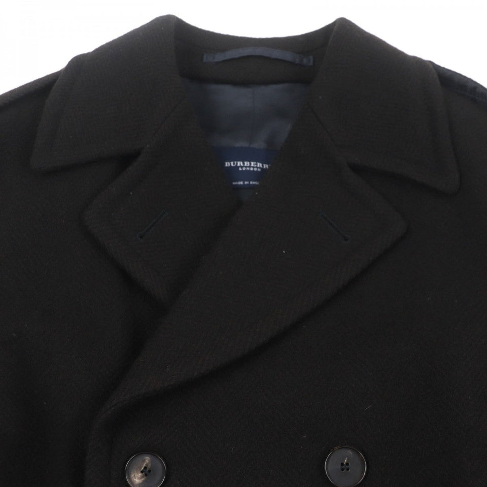 Burberry LONDON Double chester coat Outer: 100% wool, Lining: rayon Dark brown mens 50