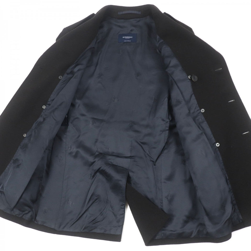 Burberry LONDON Double chester coat Outer: 100% wool, Lining: rayon Dark brown mens 50