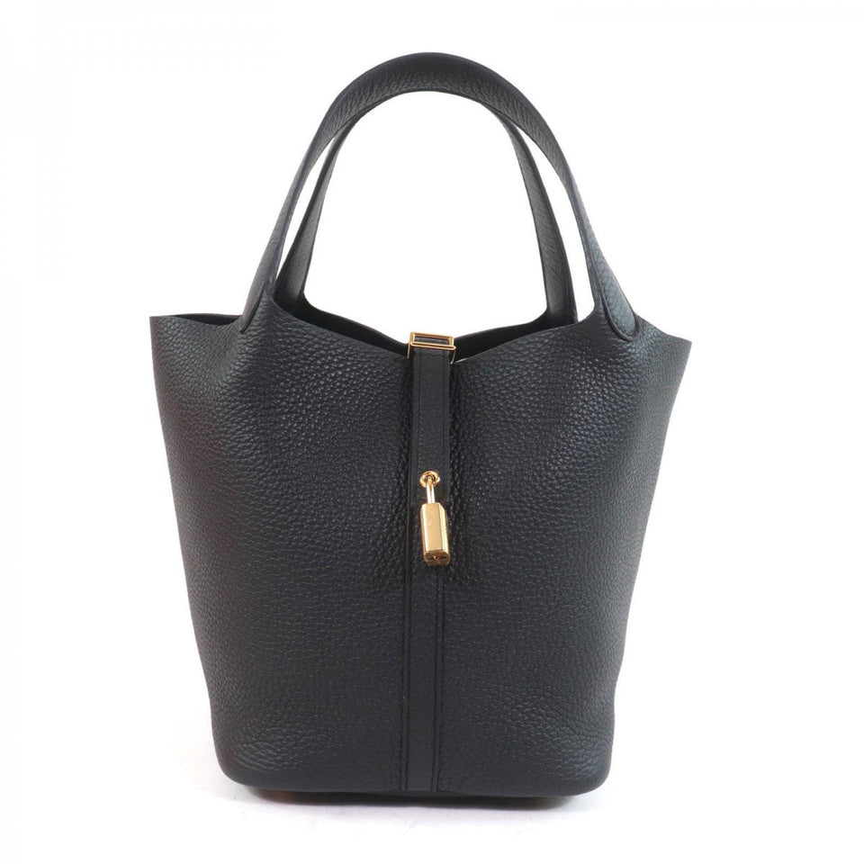 Hermes Handbag Main FTaurillon Clemence black Picotan Lock MM Women
