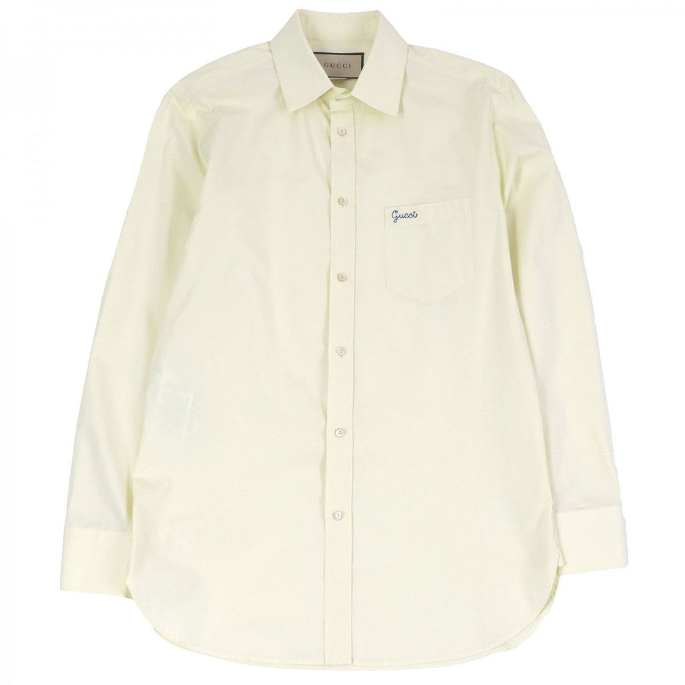 Gucci Long sleeve shirt 659895 Main: 100% cotton, Part: 100% polyester Light yellow mens 15++(175/92A)