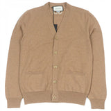 Gucci cardigan 599866 Main: 100% cashmere, part: 50% acrylic, part: 50% wool beige mens S