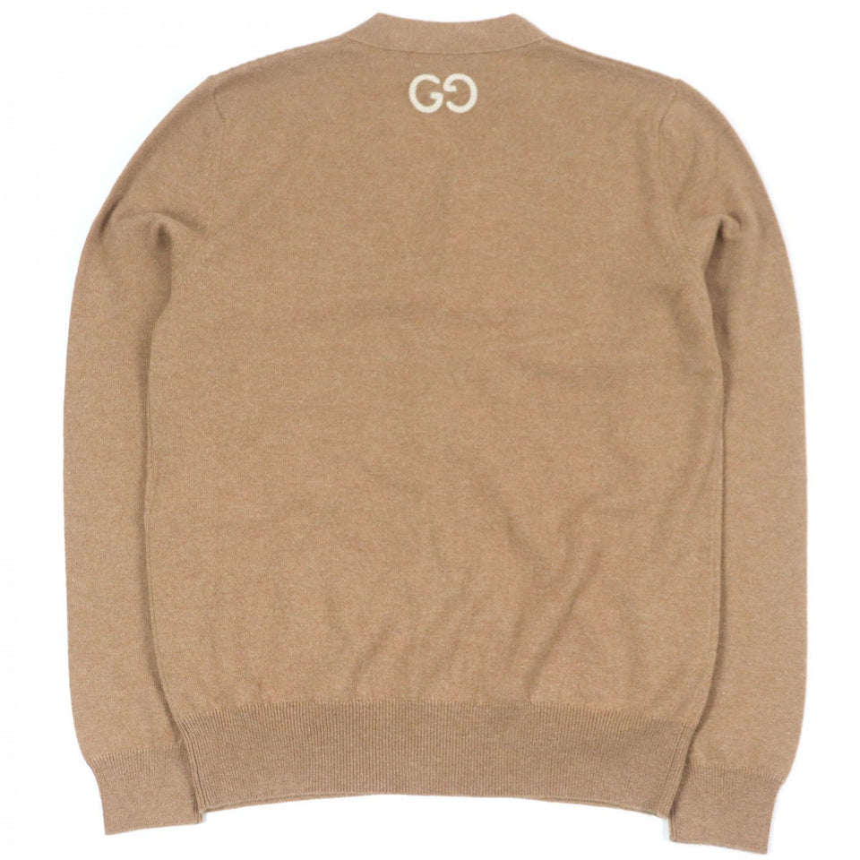 Gucci cardigan 599866 Main: 100% cashmere, part: 50% acrylic, part: 50% wool beige mens S