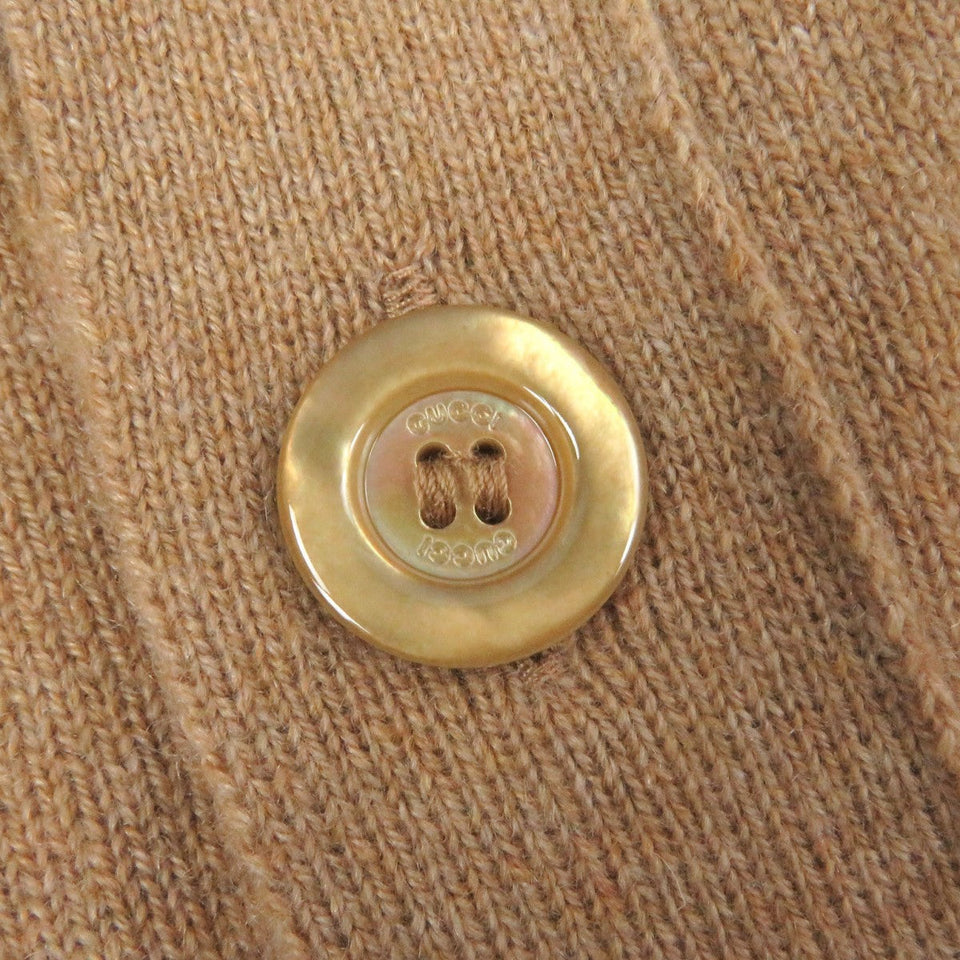 Gucci cardigan 599866 Main: 100% cashmere, part: 50% acrylic, part: 50% wool beige mens S