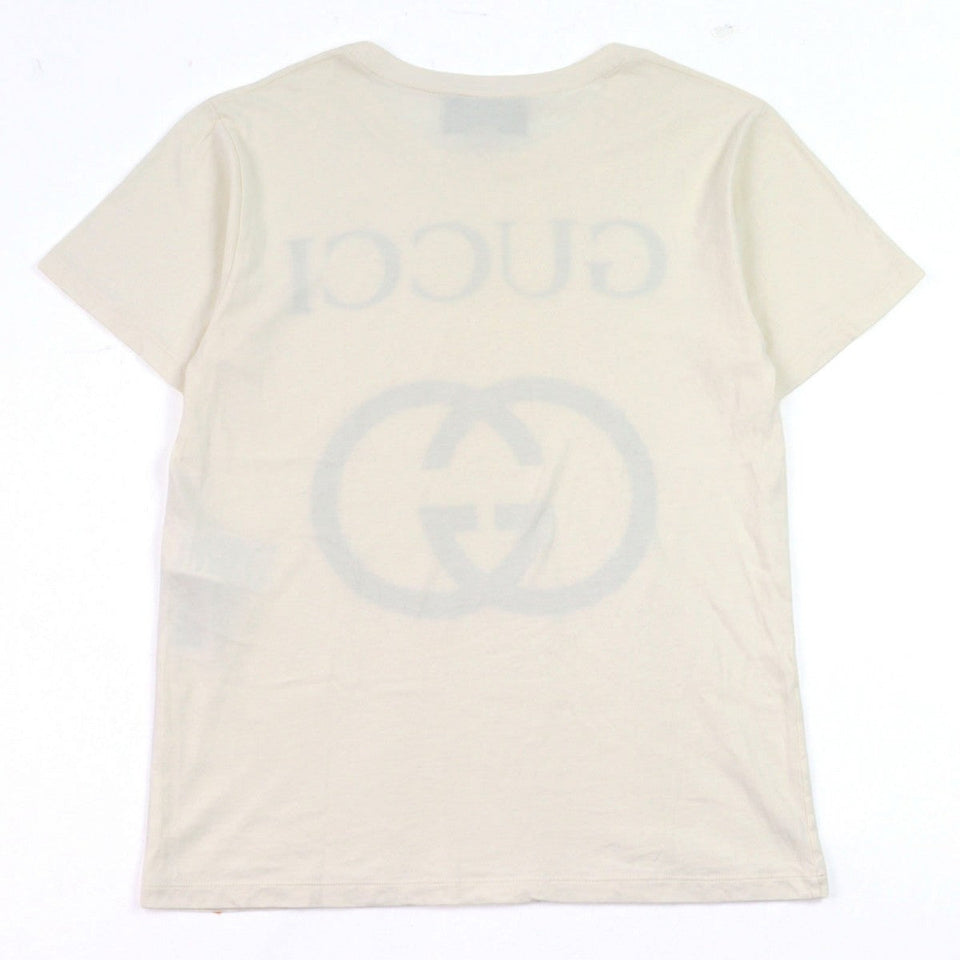 Gucci Short sleeve T-shirt 493117 Main: 100% cotton Ivory black mens XS