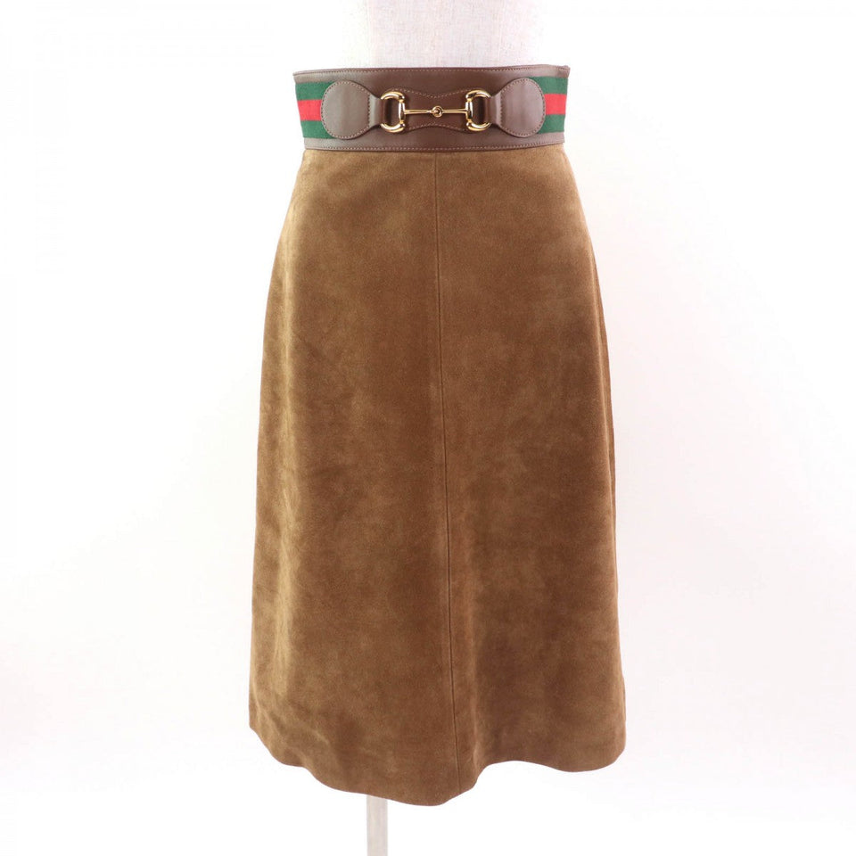 Gucci skirt 626888 Cowhide Brown 38