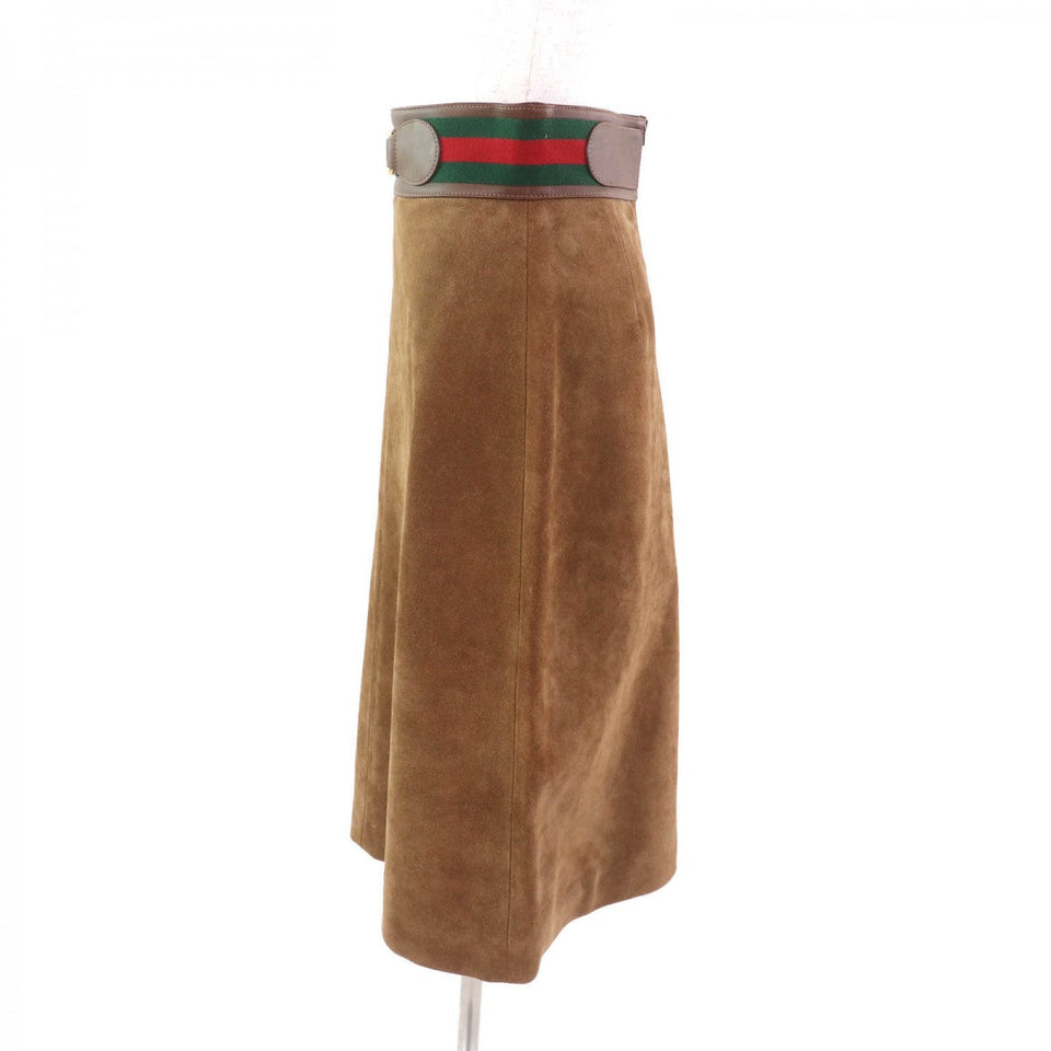 Gucci skirt 626888 Cowhide Brown 38