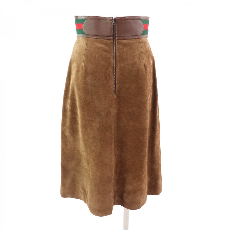 Gucci skirt 626888 Cowhide Brown 38