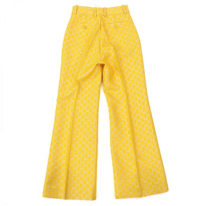 Gucci Pants 627877 wool Yellow silver 36