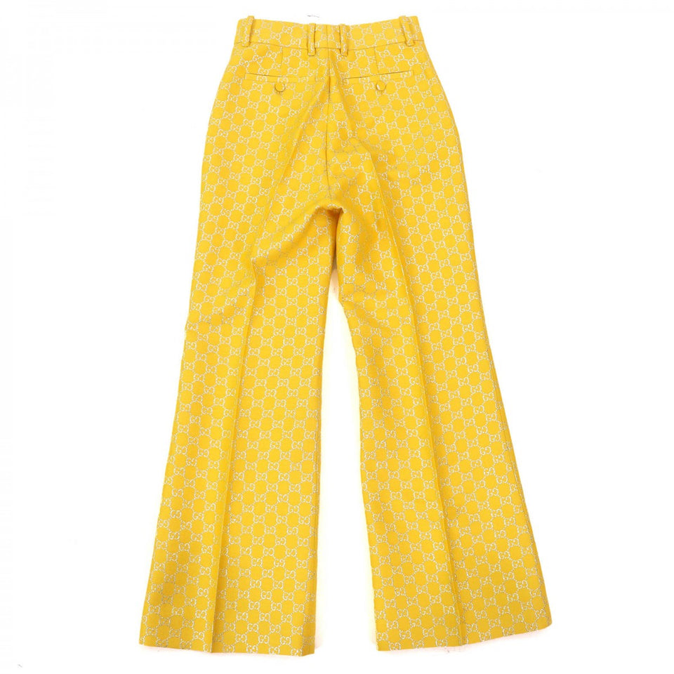 Gucci Pants 627877 wool Yellow silver 36