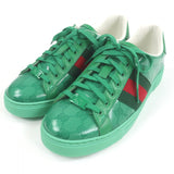 Gucci Low cut sneakers 760775 GG crystal green Ace 6.5