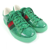 Gucci Low cut sneakers 760775 GG crystal green Ace 6.5