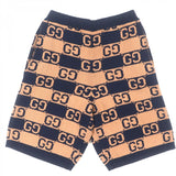 Gucci Shorts 752098 Outer: 77% cotton, Outer: 23% nylon, Part: 76% cotton, Part: 23% nylon, Part: 1% polyurethane Brown navy mens S