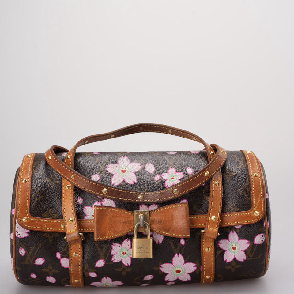 Louis Vuitton Vintage Papillon Handbag Limited Edition Cherry Blossom Monogram