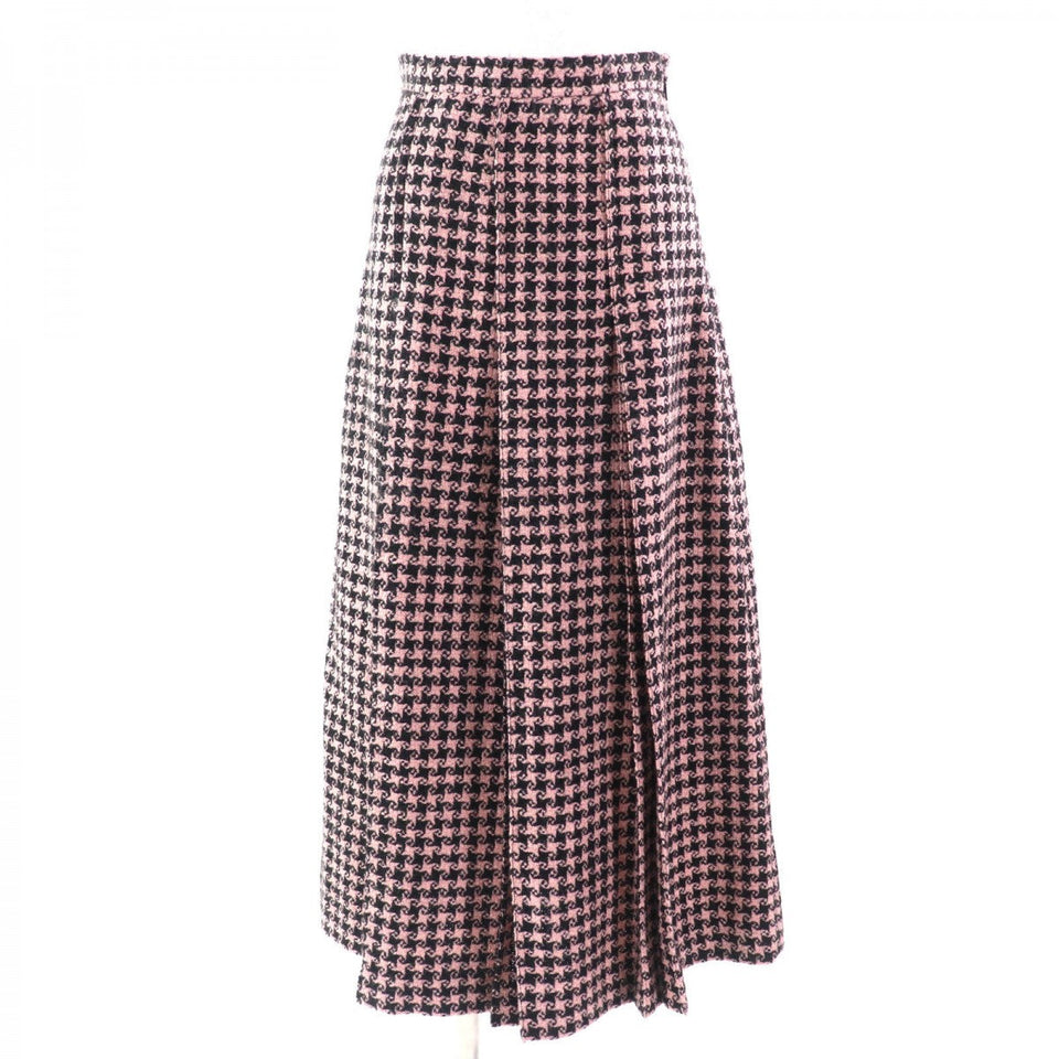 Gucci Long skirt 664422 Main: 90% wool, Main: 10% polyamide Pink black Women 38
