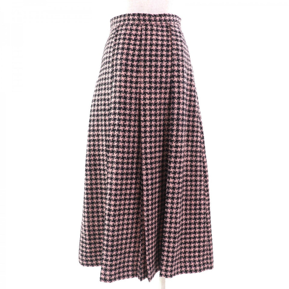 Gucci Long skirt 664422 Main: 90% wool, Main: 10% polyamide Pink black Women 38