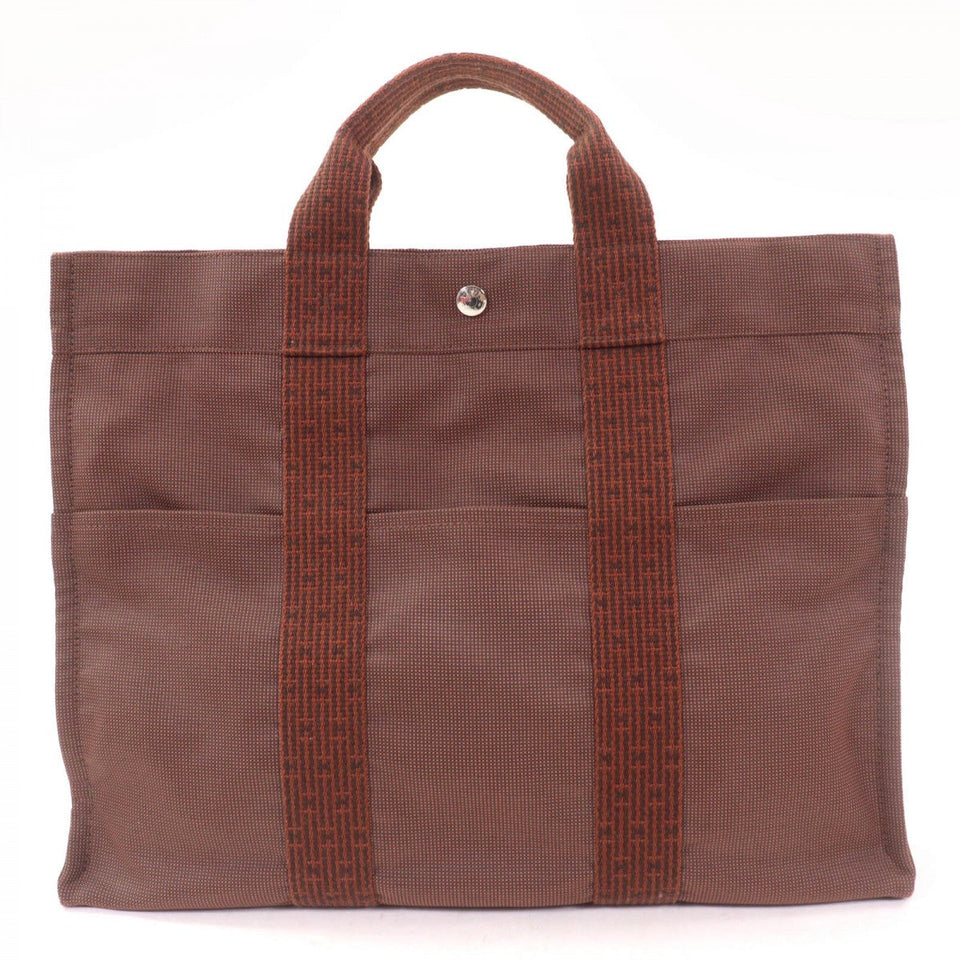 Hermes Handbag Main: Polyamide, Main: Polyester Brown Her Line MM Women