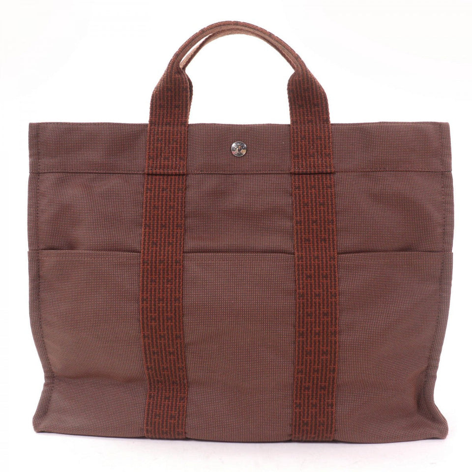 Hermes Handbag Main: Polyamide, Main: Polyester Brown Her Line MM Women