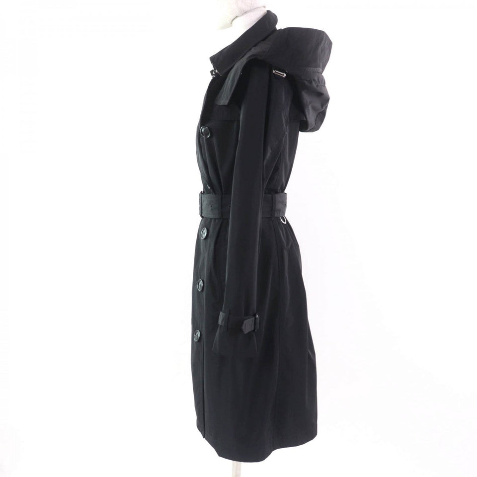 Burberry trench coat 8006111 Main: 100% polyester, Lining: 100% polyester, Part: 100% polyester, Part: Calf leather black Women 38